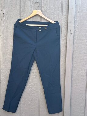 Anne Klein Dark Navy Slim Ankle Chinos 32x26